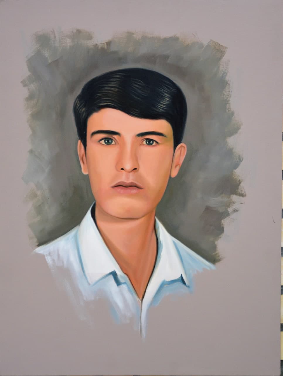 نقاشی چهره شهید مرتضی جعفری